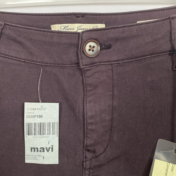 Mavi Selina Mid Rise Chino in wine twill - Picture 8 of 14